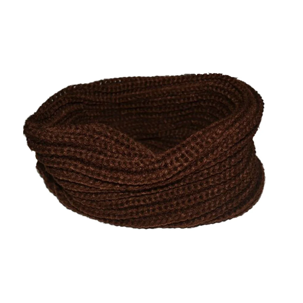 

Women Winter Knit Wool Blend Men Knitted Scarf Scarf Thick Neck Shawl Unisex Stylish Daily Wear Gift Coffee Color