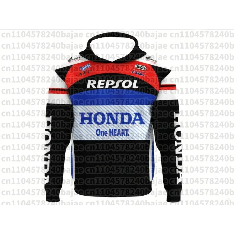 

New Off-Road Motorcycle Riding T-Shirt Fast Drying Breathable Long Sleeved for Men and Women Honda Riding T-shirt Tops.
