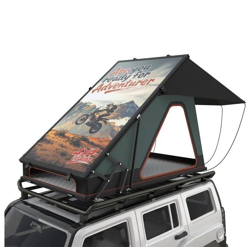 Roof tent ultra-thin 8cm hard top aluminum alloy car triangle lift outdoor camping camping car tent