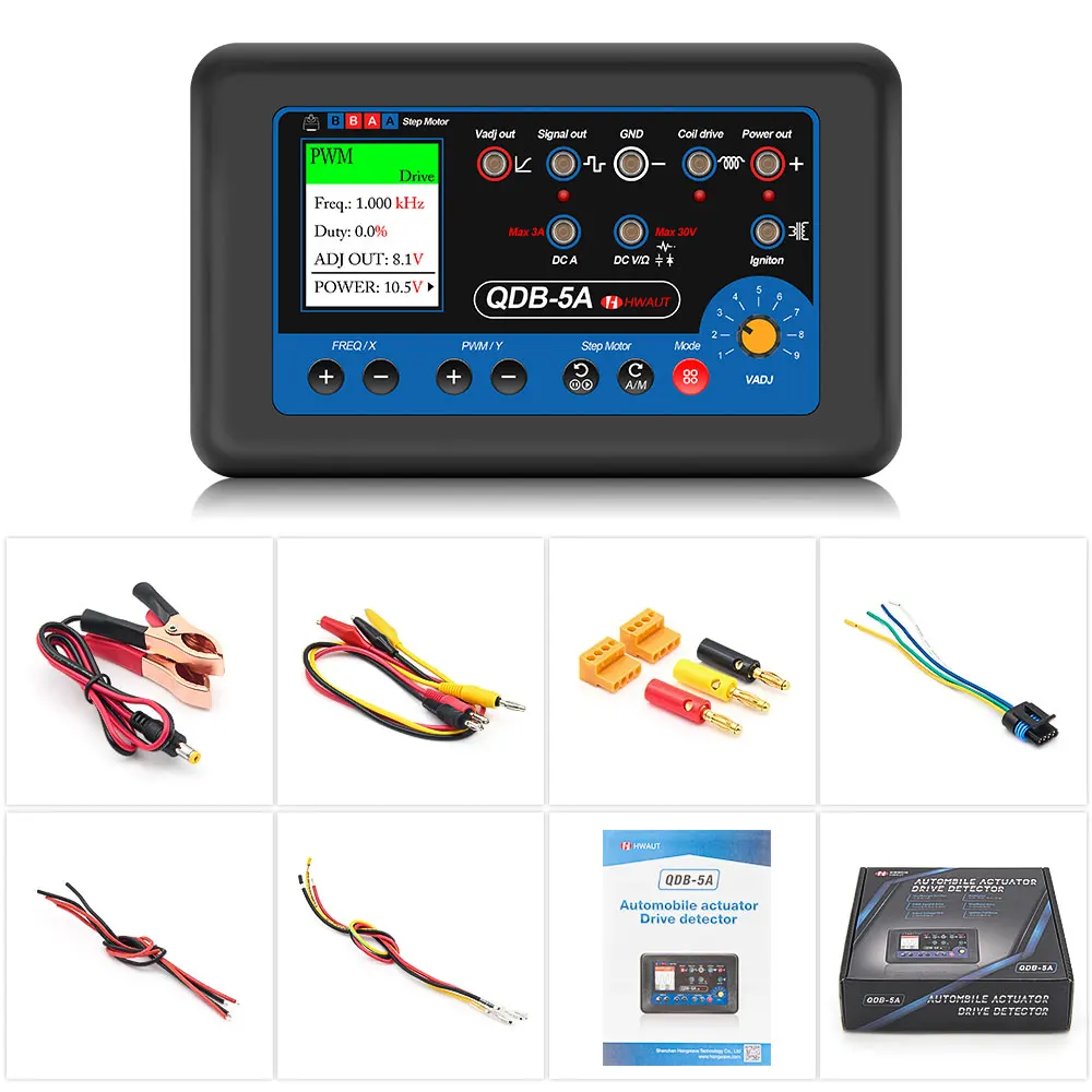 QDB-5A Car Sensor Tester Oscilloscope PWM Drive Multimeter Ignition Injector Simulator Step Motor Driver Diagnostic Tool QDB 5A