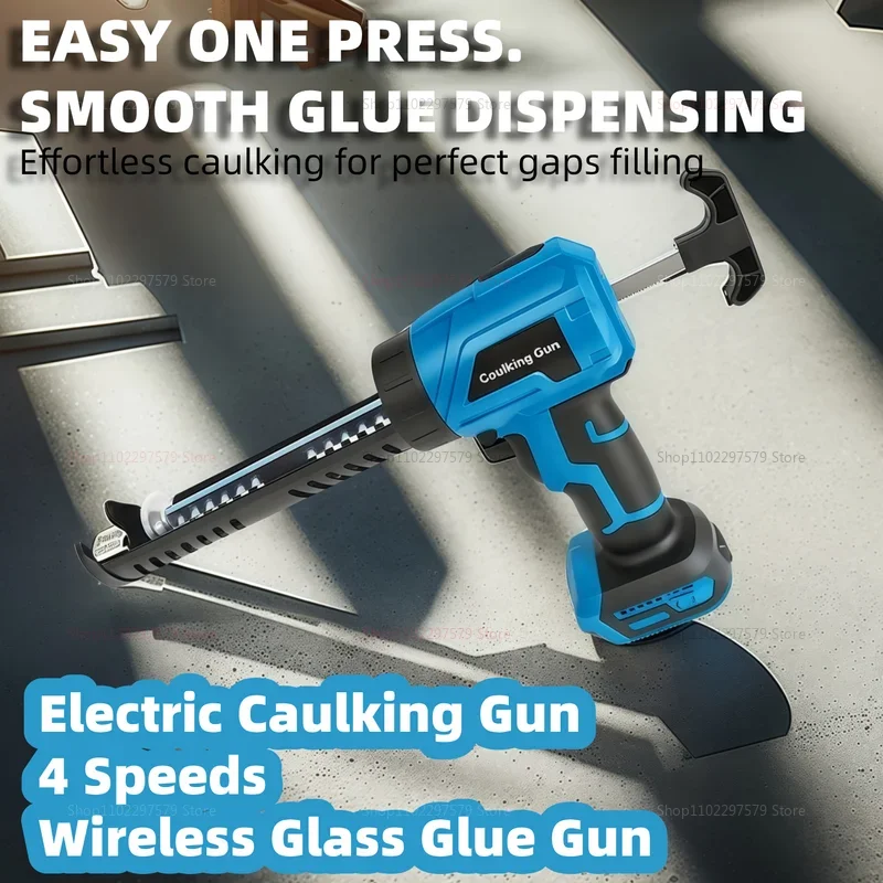 

Wireless Electric Caulking Gun Lithium Battery 4 Speeds Glass Glue Gun for Doors Windows Filling Sewing Wireless Caulking Gun