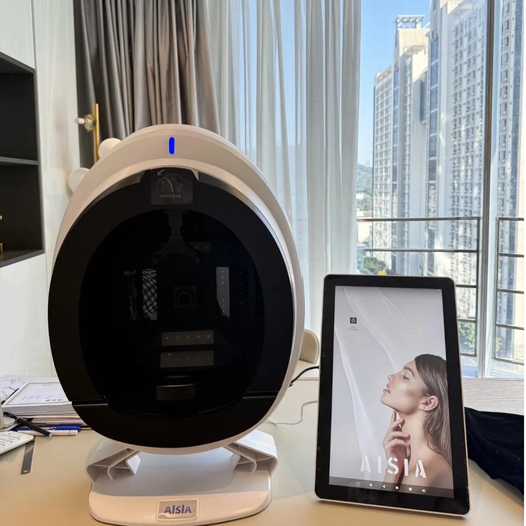 AISIA Q1 3D AI Analizator Skóry z Detekcją Problemów Skórnych, Diagnostyka, 8 Spektrów, Profesjonalna Analiza, Sprzęt do Salonów Kosmetycznych