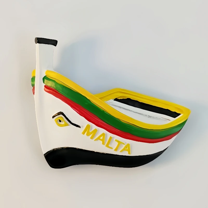 أوروبا، مالطا، قارب صغير، مجسم ثلاثي الأبعاد، لوحة راتينج، ديكور منزلي، مغناطيس الثلاجة، هدايا تذكارية للسياحة #1