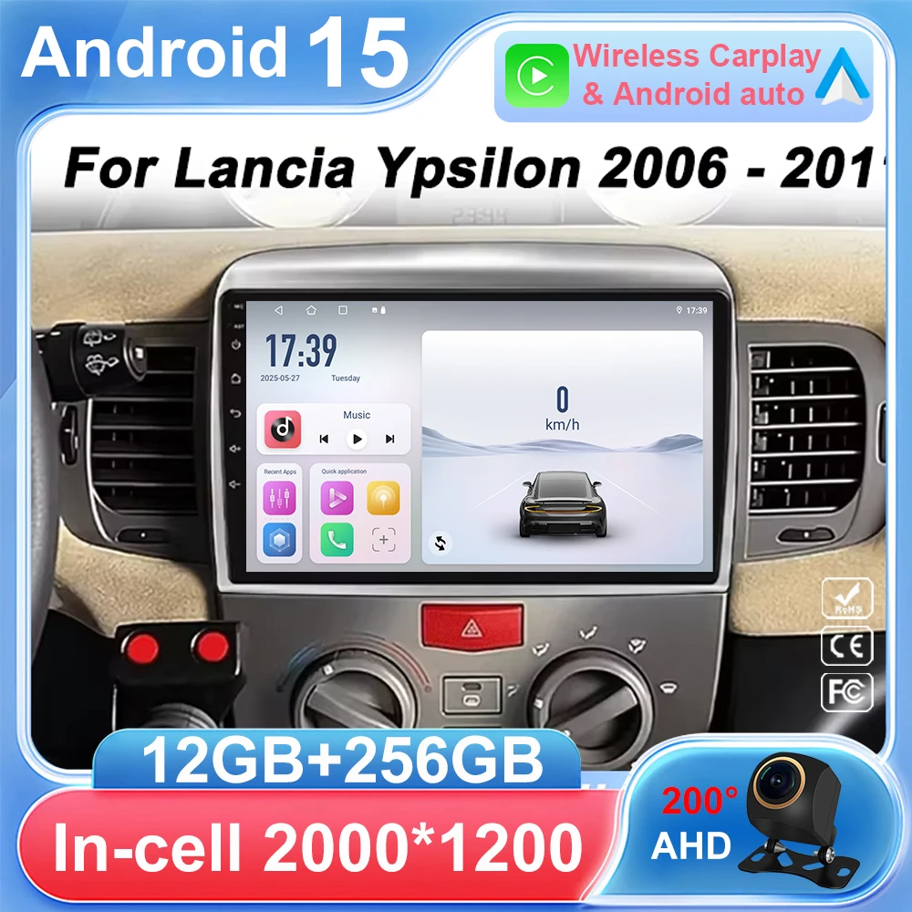 Car Video Player For Lancia Ypsilon 2006 - 2011 Car Radio Multimedia Player Autoradio GPS Carplay Android Auto Touch Screen Wifi