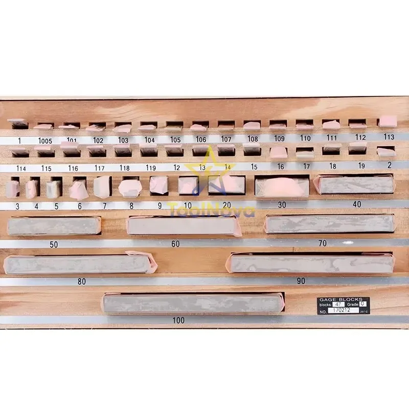 SHAHE Block Gauge 47Pcs/Set 1 Grade 0 Grade Caliper Block Gauge Inspection Block Gauge