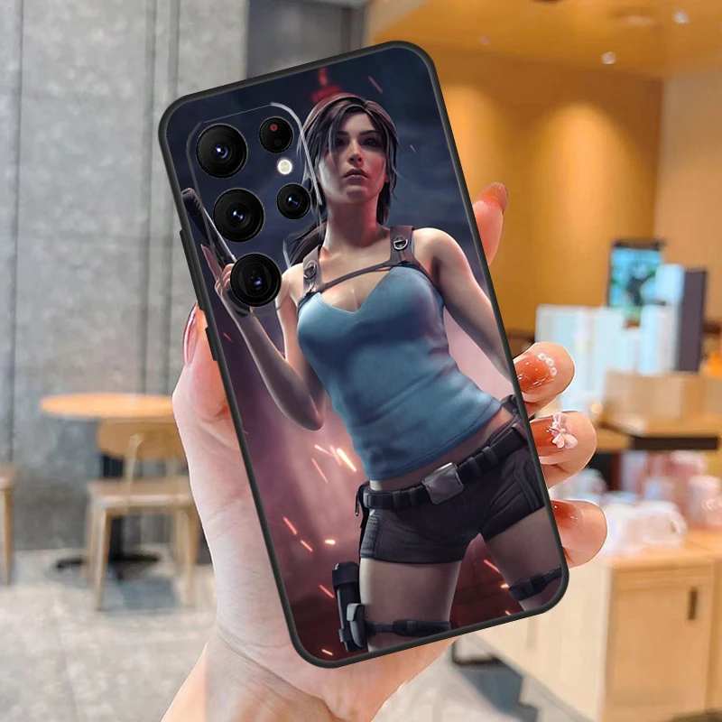 Lara Croft Tomb Raider funda de teléfono para Samsung Galaxy S25 S24 S23 S22 S21 S20 Ultra S9 S10 Plus S25 FE contraportada
