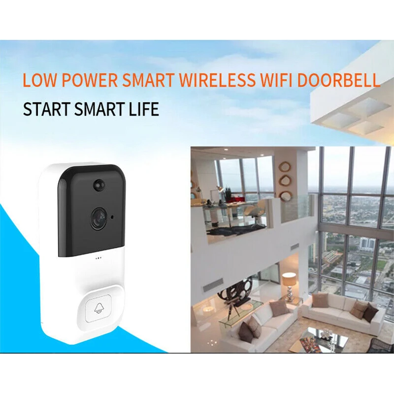 TTKK 스마트 무선 와이파이 비디오 초인종, 인터콤 전화 통화 문짝 벨 카메라, 적외선 원격 레코드 지지대, TF 카드, 720P, 인기