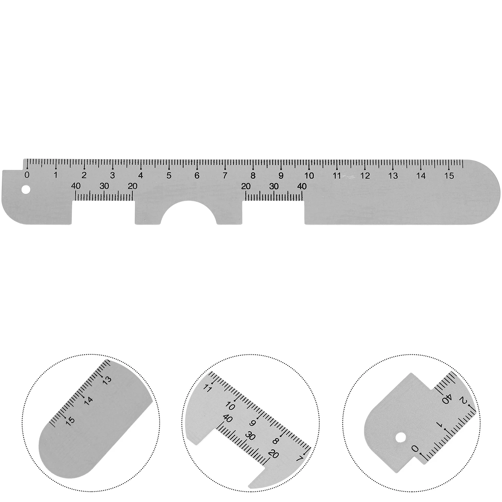 2 Pcs Pupillary Distance Ruler Aluminum Portable Pupillometer Measuring Eye Distances Optical Meter For Eyeglasses Optometrist