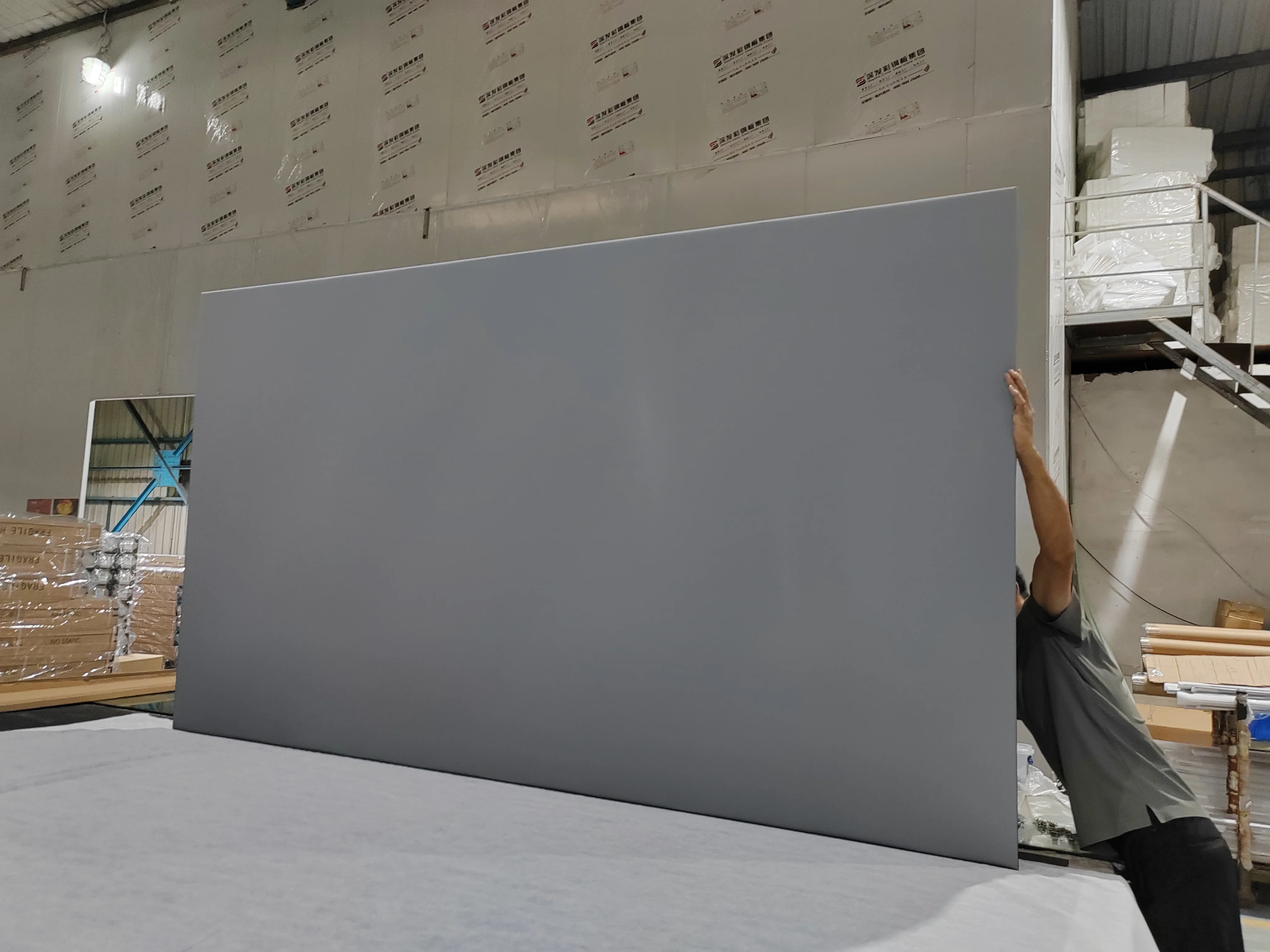 

100/120/130 Inch 4K Ambient Light Rejecting Projection Screens 16:9 UST ALR CBSP PET Crystal Fixed Frame Projector Screen