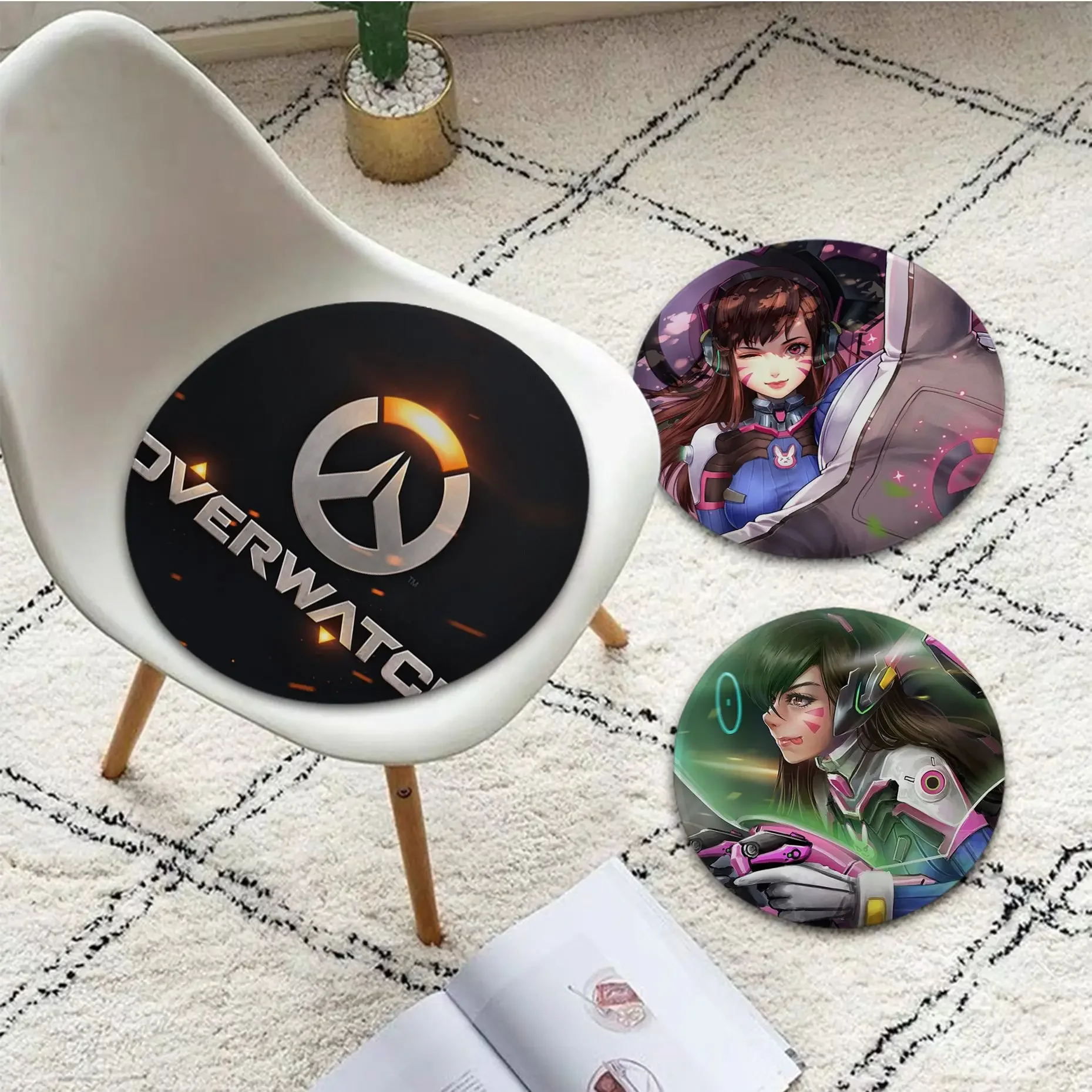 

O-Overwatch Cushion Mat Square Seat Cushion Office Dining Stool Pad Sponge Sofa Mat Non-Slip Seat Mat