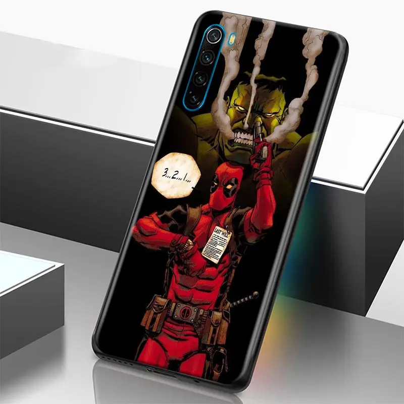 Phone Case For Xiaomi Redmi Note 11 10 9 8 Pro 7 8T 9T 9S 11S Soft Cover Deadpool Marvel Hero For Redmi 8Pro 10Pro Coque