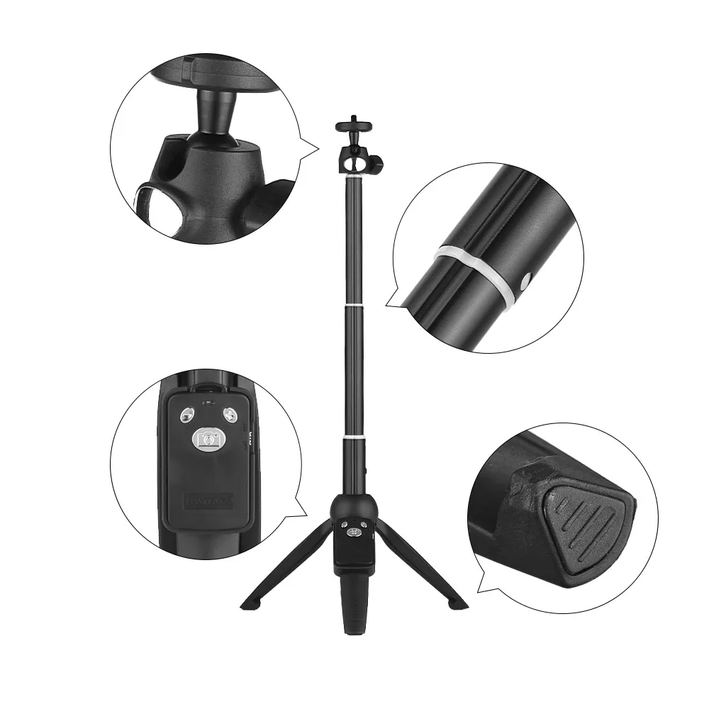 YUNTENG YT-9928 2-in-1 Mini Desktop Tripod Selfie Stick with Phone Holder Remote Controller . Load 0.22kg for  7 7plus