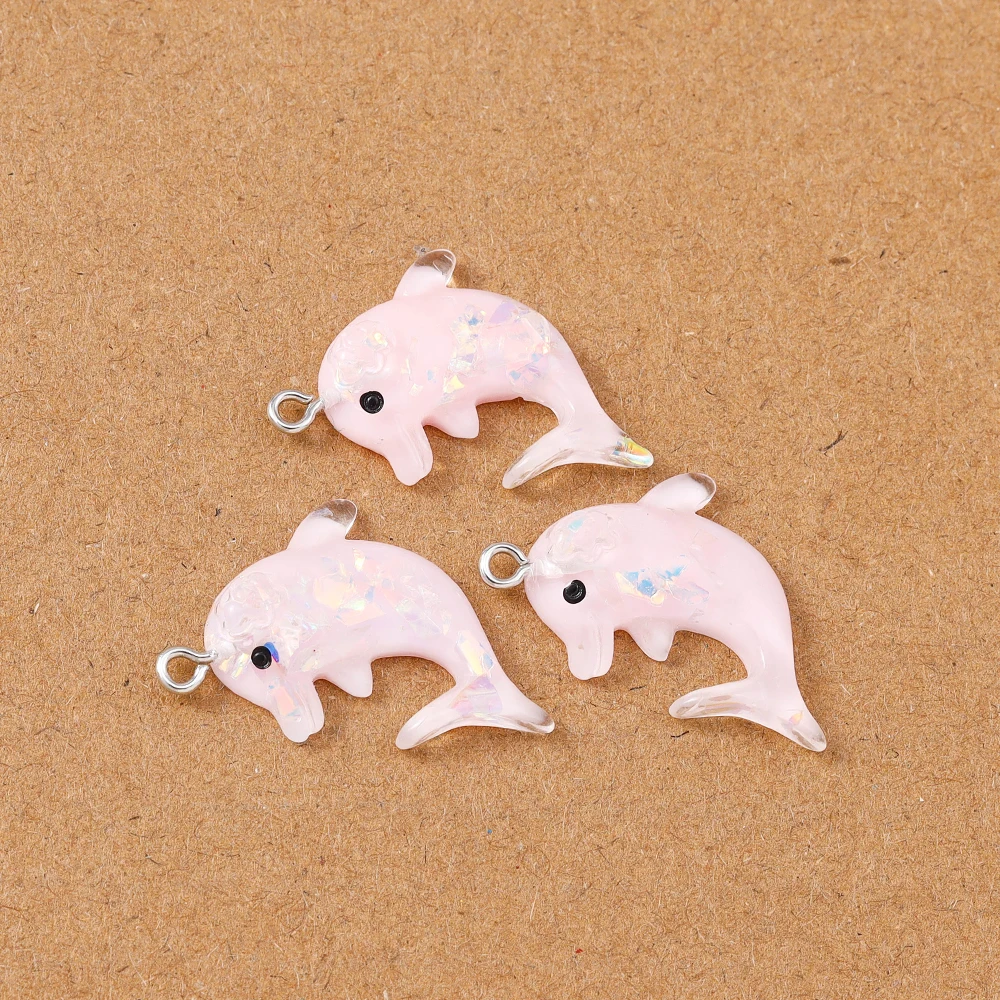 10 pçs bonito resina golfinho encantos pingentes para fazer jóias colar brincos pulseira diy criança jóias acessórios