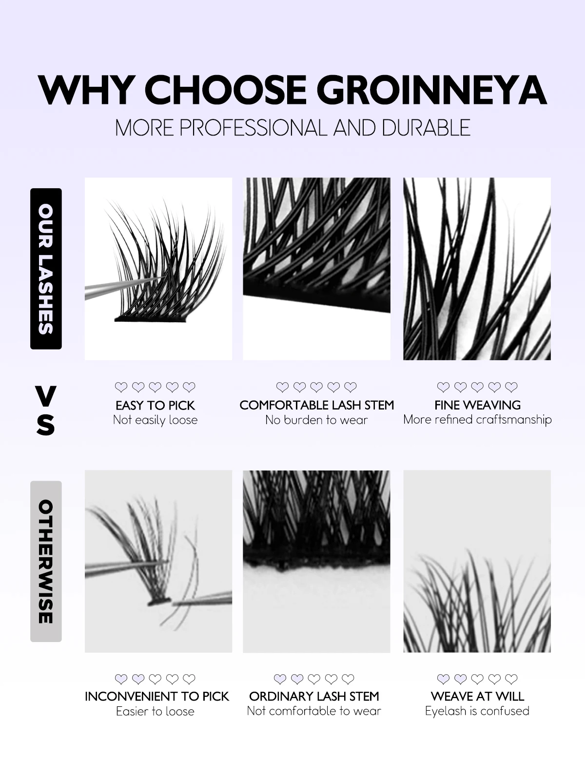 Wimperncluster-Set, flauschige Einzelwimpern, Cluster, Wimpernverlängerung, 10–18 mm, DIY-Wimpernverlängerungsset, Wimpernbindung und Siegel