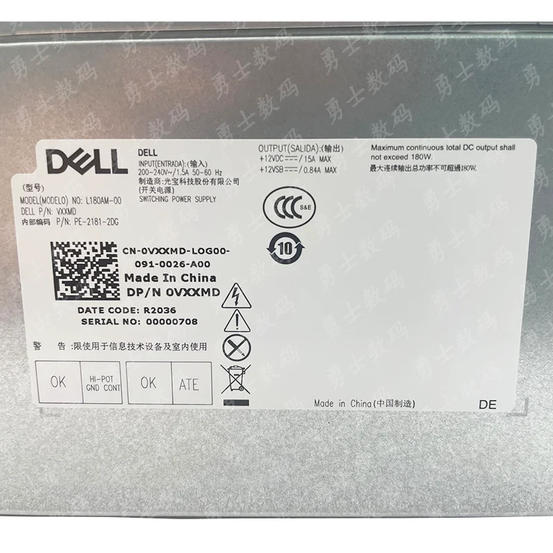 

Новый для настольного блока питания Dell 8 + 4-контактный H180AM-00 L180EM-00 AC180EM-00