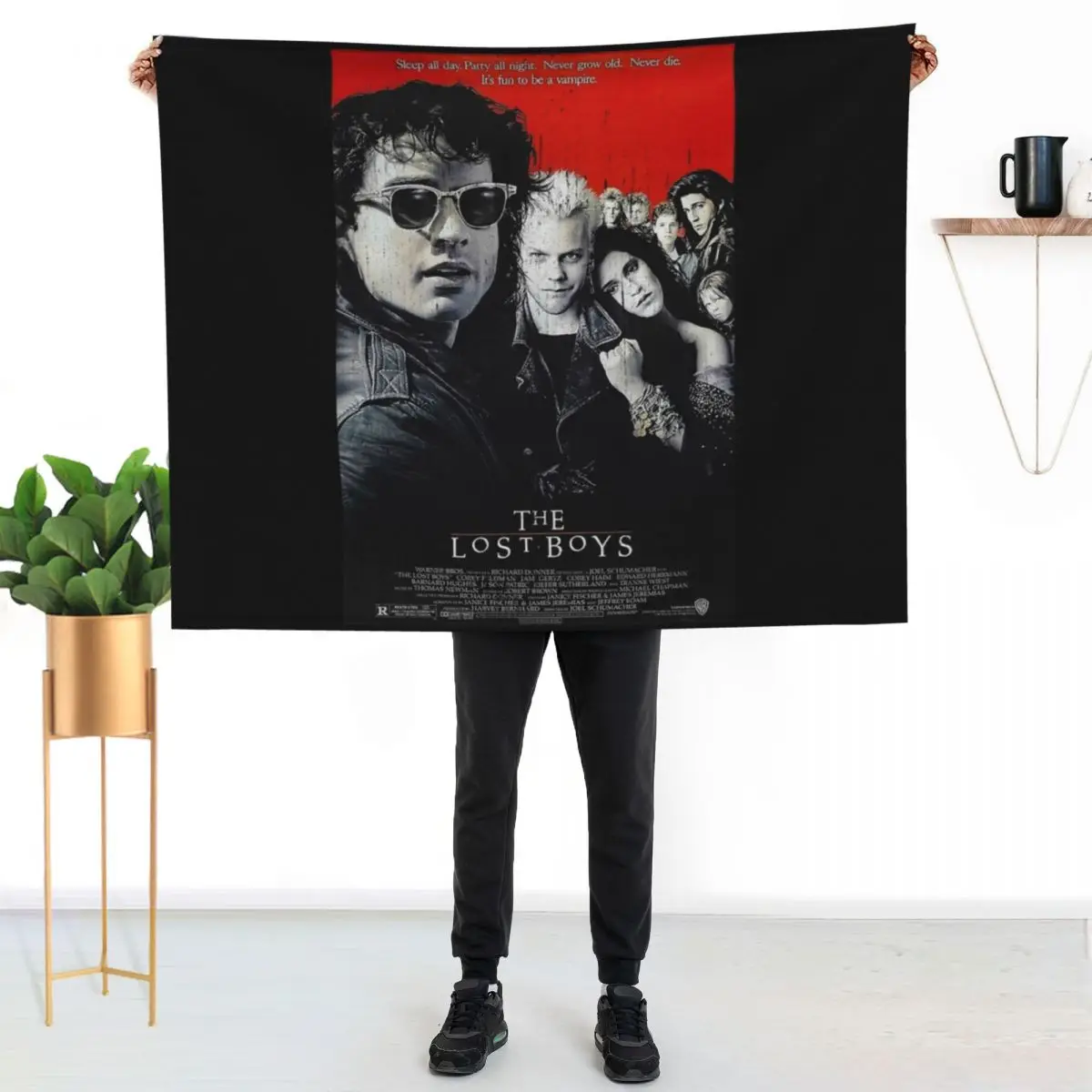 

Vintage The Lost Boys Throw Blanket Easy Care Comfortable Blanket for Couch