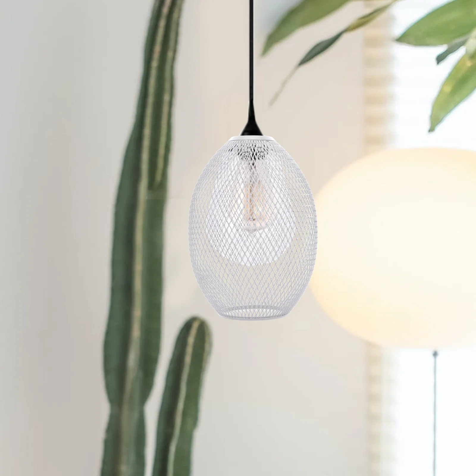 

Iron Wire Hanging Lampshade Vintage Metal Pendant Light Cover Hollow-Out Ceiling Light Cover Decorative Lamp Decor Home Bar