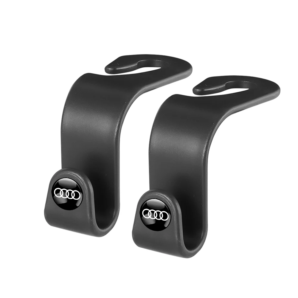 4Pcs ABS Car Seat Back Hook Hanger Car Storage Accessories Car Valve for Audi Sline RS Quattro A4 B9 A3 8V B6 8P Q2 B7 Q3 A6 C7 view 2