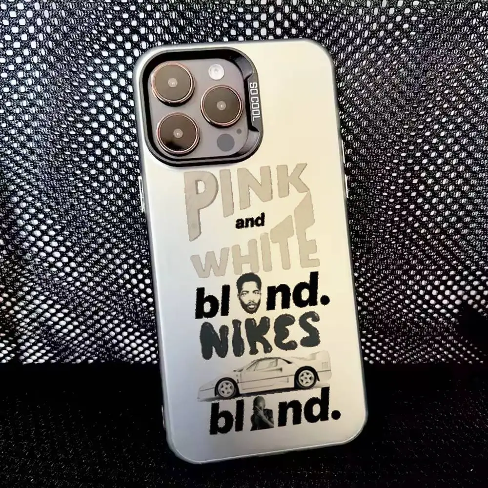 حافظة هاتف المغني فرانك بلوند أوشنز لهاتف آيفون 16,15,14,13,12,11,8,7,Pro,Max,Plus,Mini,XS,SE مضادة للسقوط باللون الأسود غير اللامع