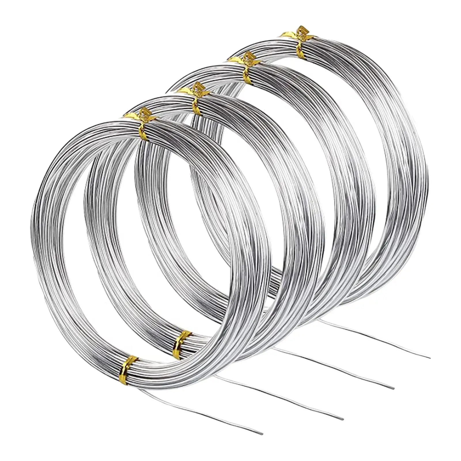 

4x Aluminum Wire Bendable Metal for Sculpting Jewelry Making DIY Silver
