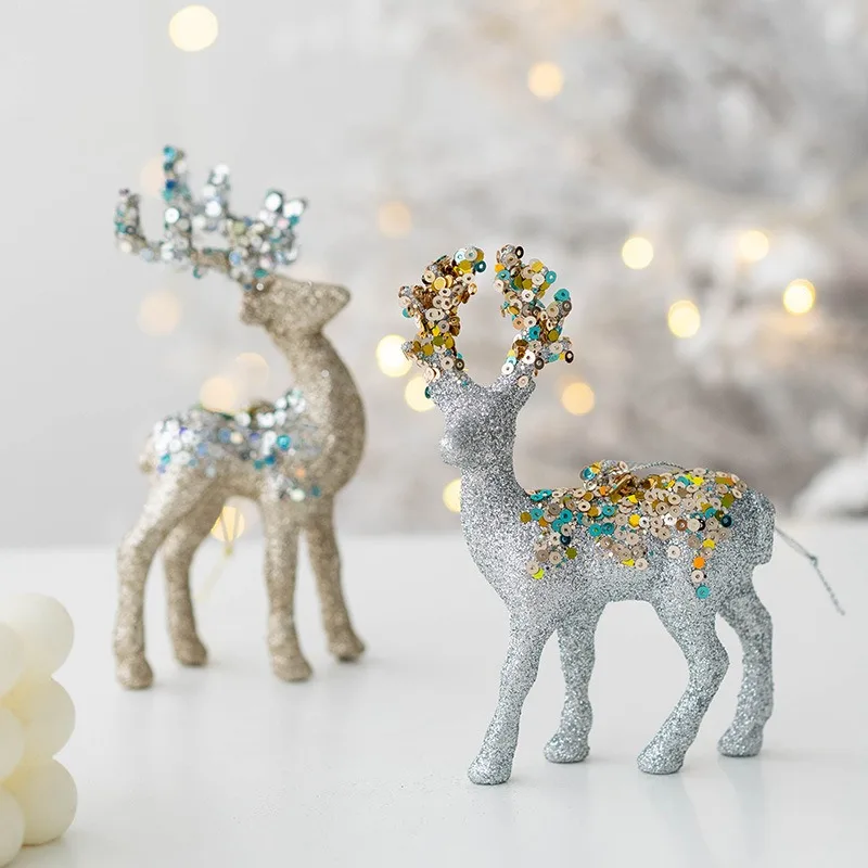 

Christmas Elk Pendants Xmas Tree Hanging Ornaments Noel Deer Navidad Merry Christma Gift Natal Happy New Year 2025