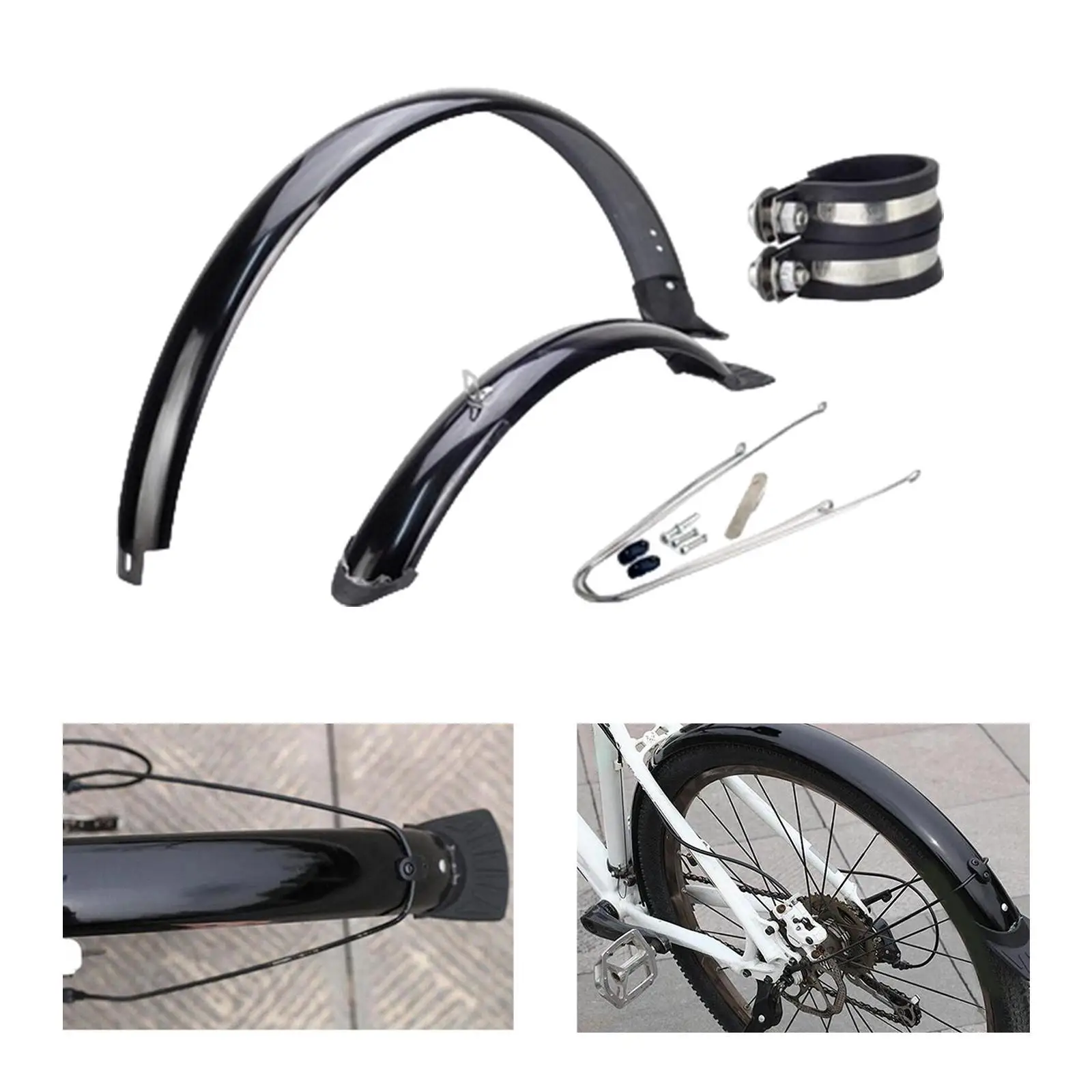 Mountain Bike Mudguards Fenders for 29 inch Tires, Replaces Full Cover Bike Tire Fenders, Road Bicycles Fenders, Black