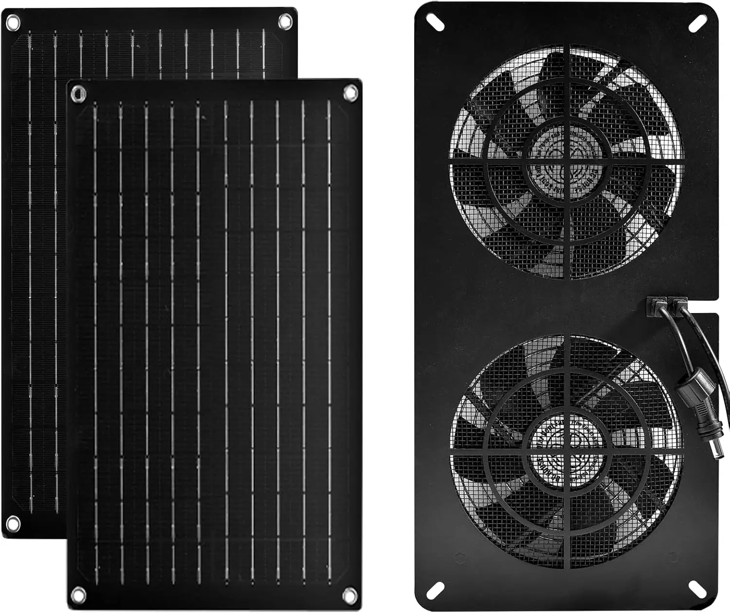 

20W Solar Powered Exhaust Fan for Chicken Coops Greenhouses Sheds Pet Houses and Windows Waterproof and Easy Plug and Play