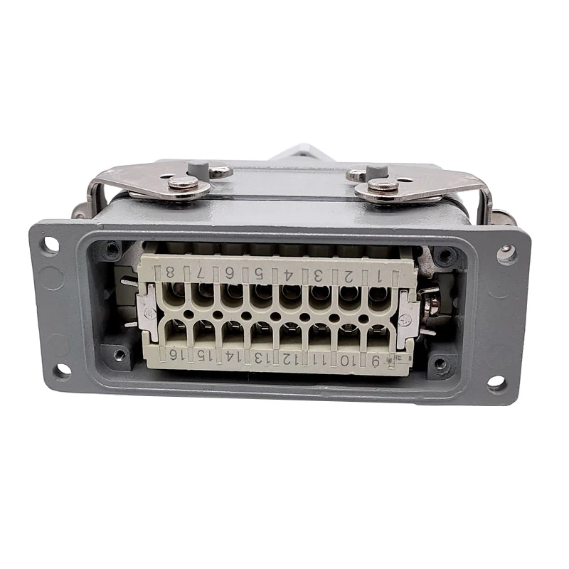 Heavy Duty Connectors HDC-HE-016-1/2/3/4 F/M 16pin 16A Screw connection 500V Industrial rectangular Connector plug