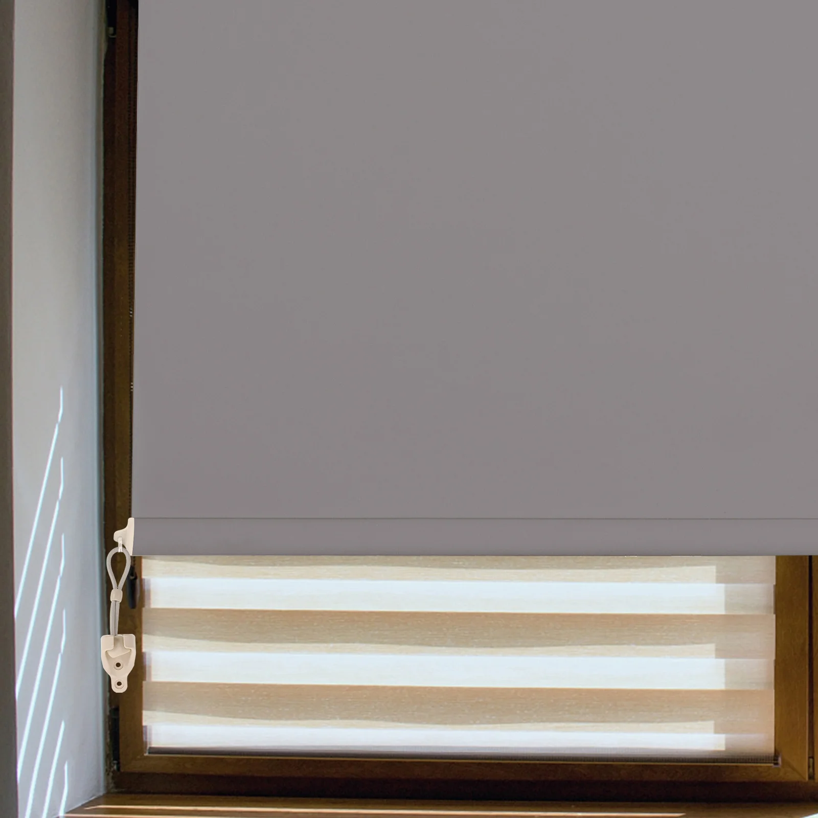 

UKCOCO Bungee Kit for Outdoor Roller Shade Wind Resistant Universal End Cap Replacement Easy Install Beige 4 Set