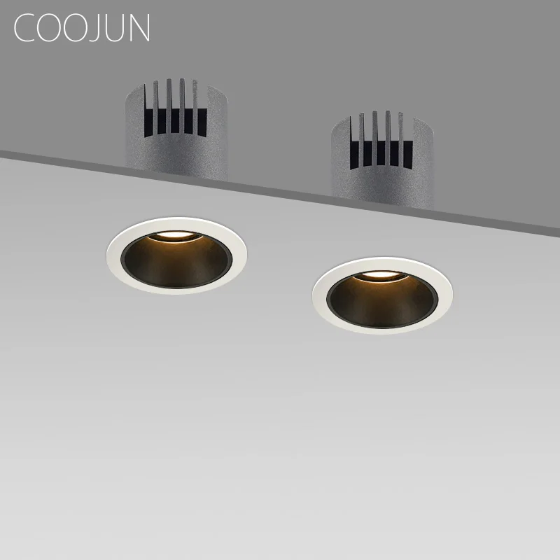 

COOJUN Embedded LED Spotlight Ceiling Lamp Corridor Porch Interior Lighting Living Room Anti-glare Wall Washer LED Downlight