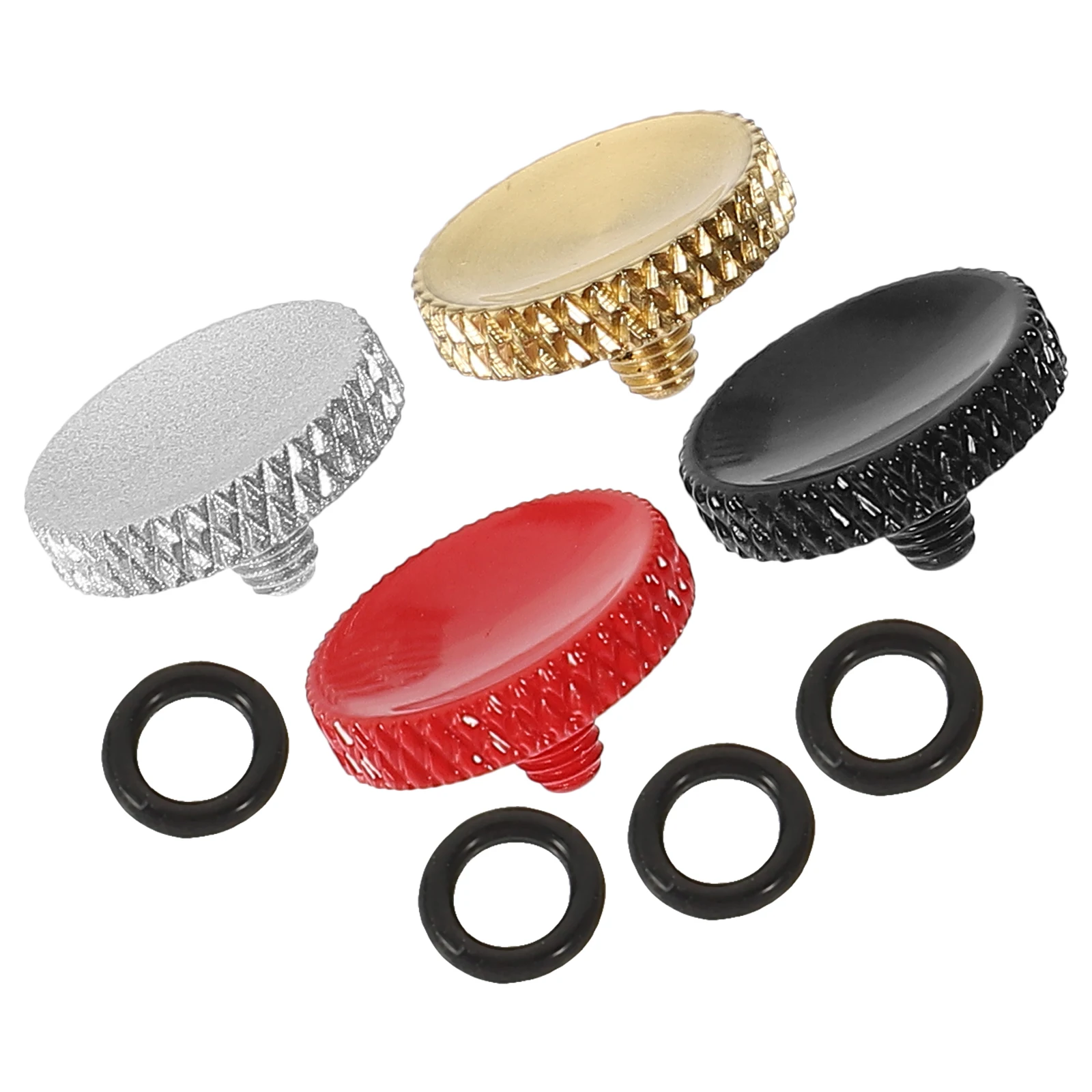 

4 Pcs Camera Shutter Button Concave Surface for Release Accessories Soft Metal Thread