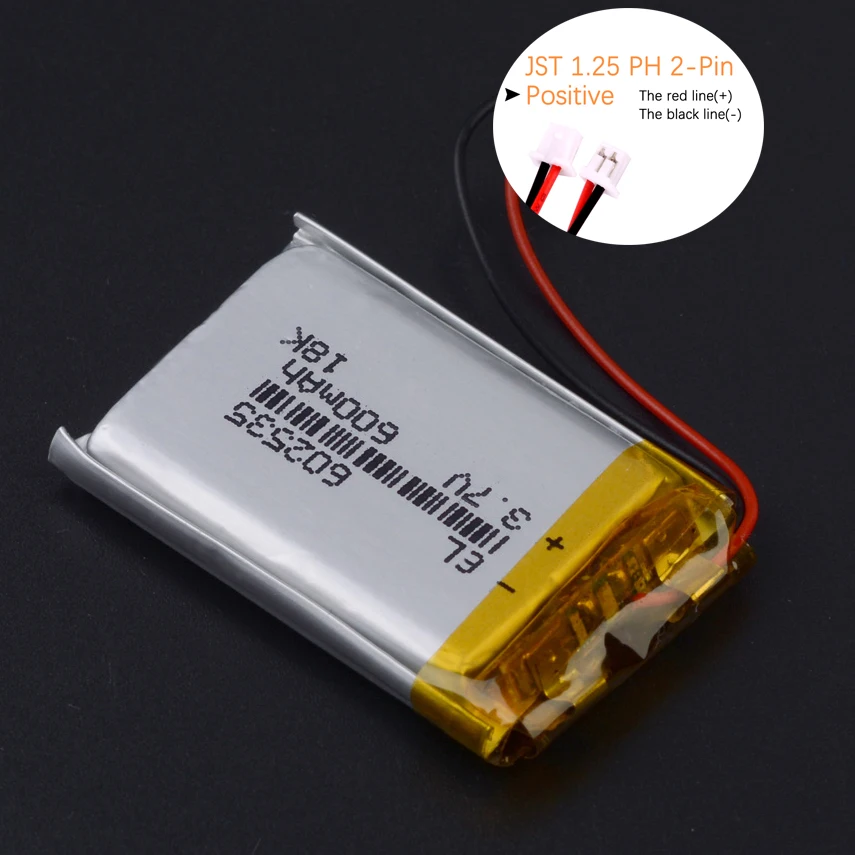JST1.25 2P 302535 402535 502535 602535 702535 802535 902535 102535 بطارية ليثيوم أيون بوليمر قابلة للشحن بطاريات ليبو