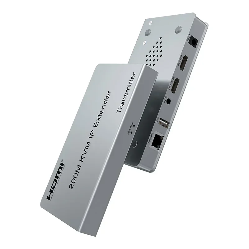 200M HDMI KVM Extender Over IP RJ45 Ethernet Cat5e Cat6 Cable Video Transmitter and Receiver Support Laptop USB Mouse Keyboard