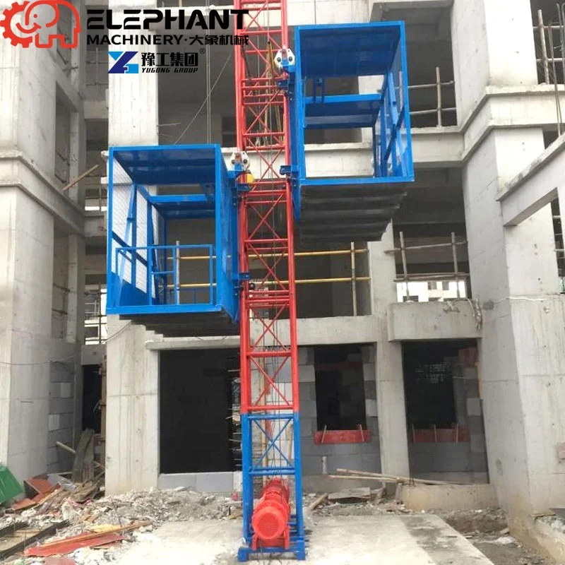 YG1T/1T Motor-Driven Building Construction Elevator Hoist High Efficiency 1000kg Capacity 15m/min Hoisting Speed For Material