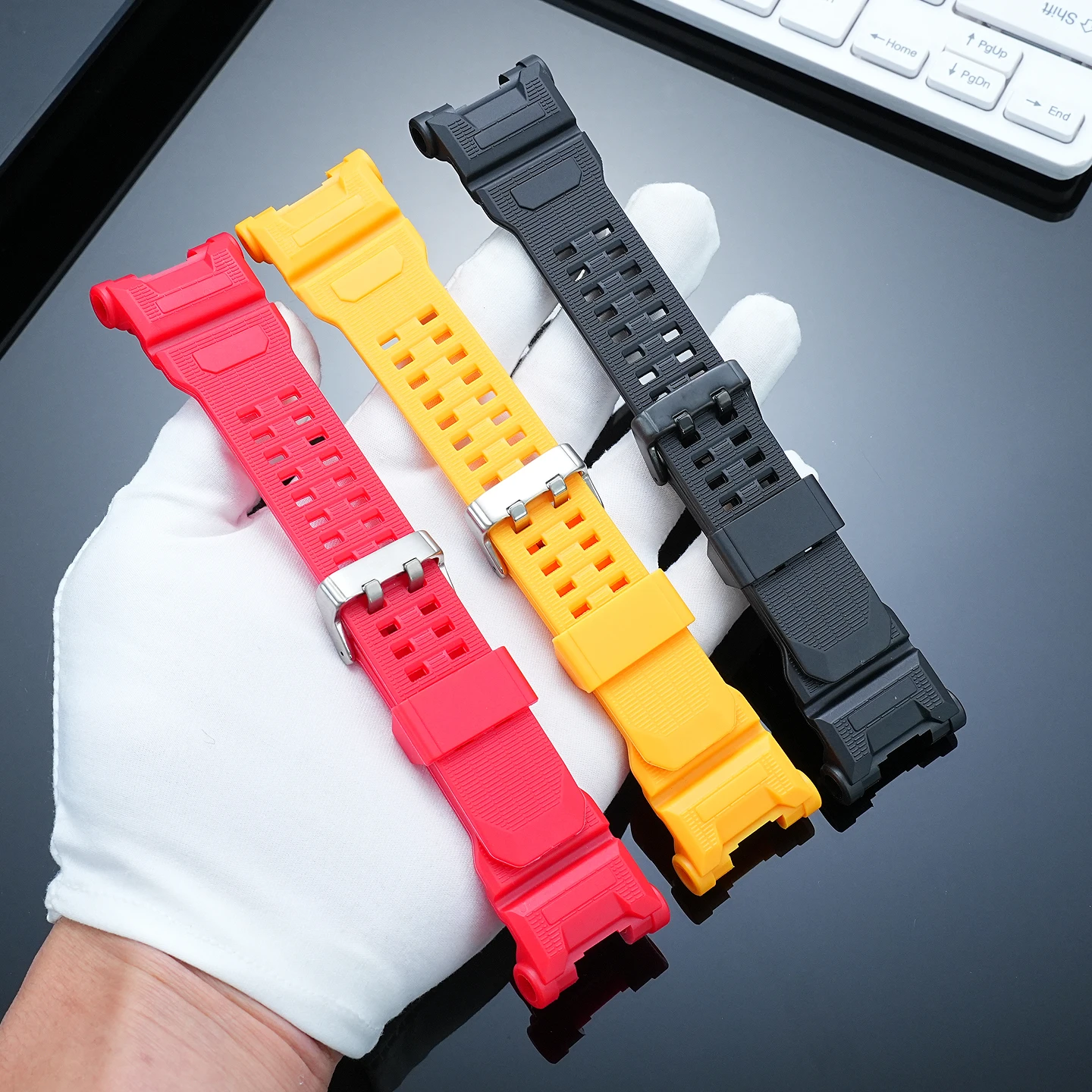For CASIO 3554 Sports Water-Resistant Resin Watch Strap GPR-H1000 Catman Third Generation Series Watch Accessories