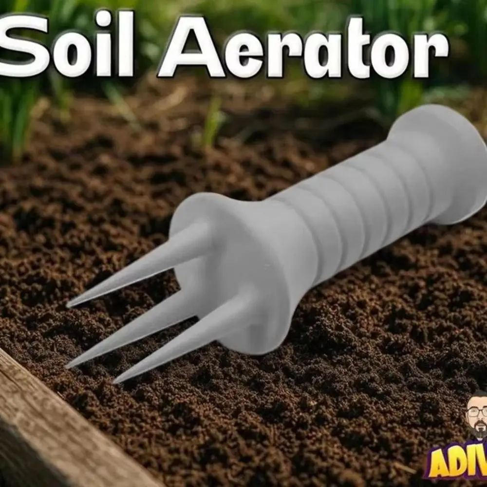 

2026 Новая вилка для копания, 3 шипа, аэратор для почвы, эргономичная ручка, инструмент для прополки отверстий для хранения, легкий пластиковый румбовидный фреза для двора