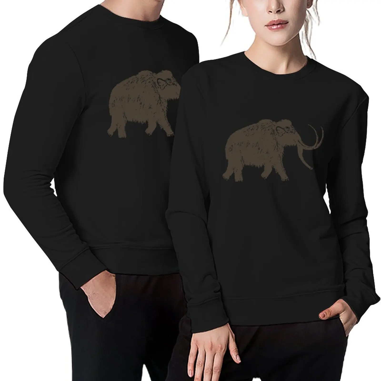 

Big Woolly Mammoth Dinosaur Cool ElephanCute Graphic Wooly Jurassic Animal Park Pullover