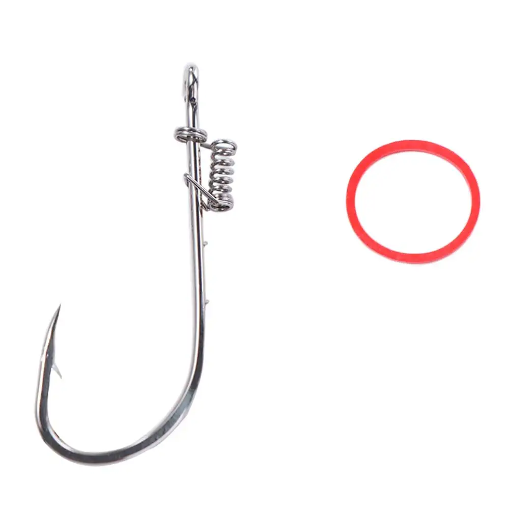 

Carbon Steel Live Shrimp Fishing Hooks Single Hook With Holes Fishing Fixed Hooks Strong Sharp Saltwater Barbed Fishhook Grouper