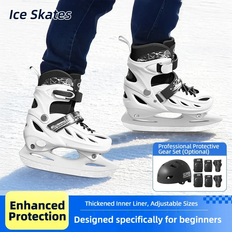 

Adjustable Ice Skates for Adults Kids Beginners Boys Girls Figure Hockey Skating Shoes Blade Boots Winter Sports Training