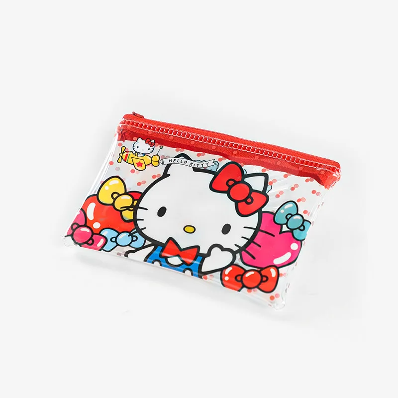 Bolsa organizadora Sanrio de dibujos animados, Hello Kitty Kuromi, impermeable, sellada, con cremallera, para jardín de infantes