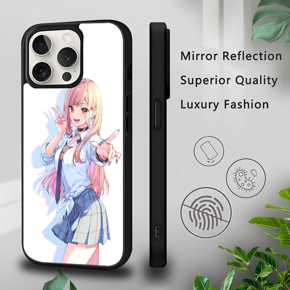 K-Kitagawa Marin Cute Anime Girl Phone Case For IPhone 16 15 14 13 Pro Max 11 Mini Alex Mirror For Magsafe Wireless