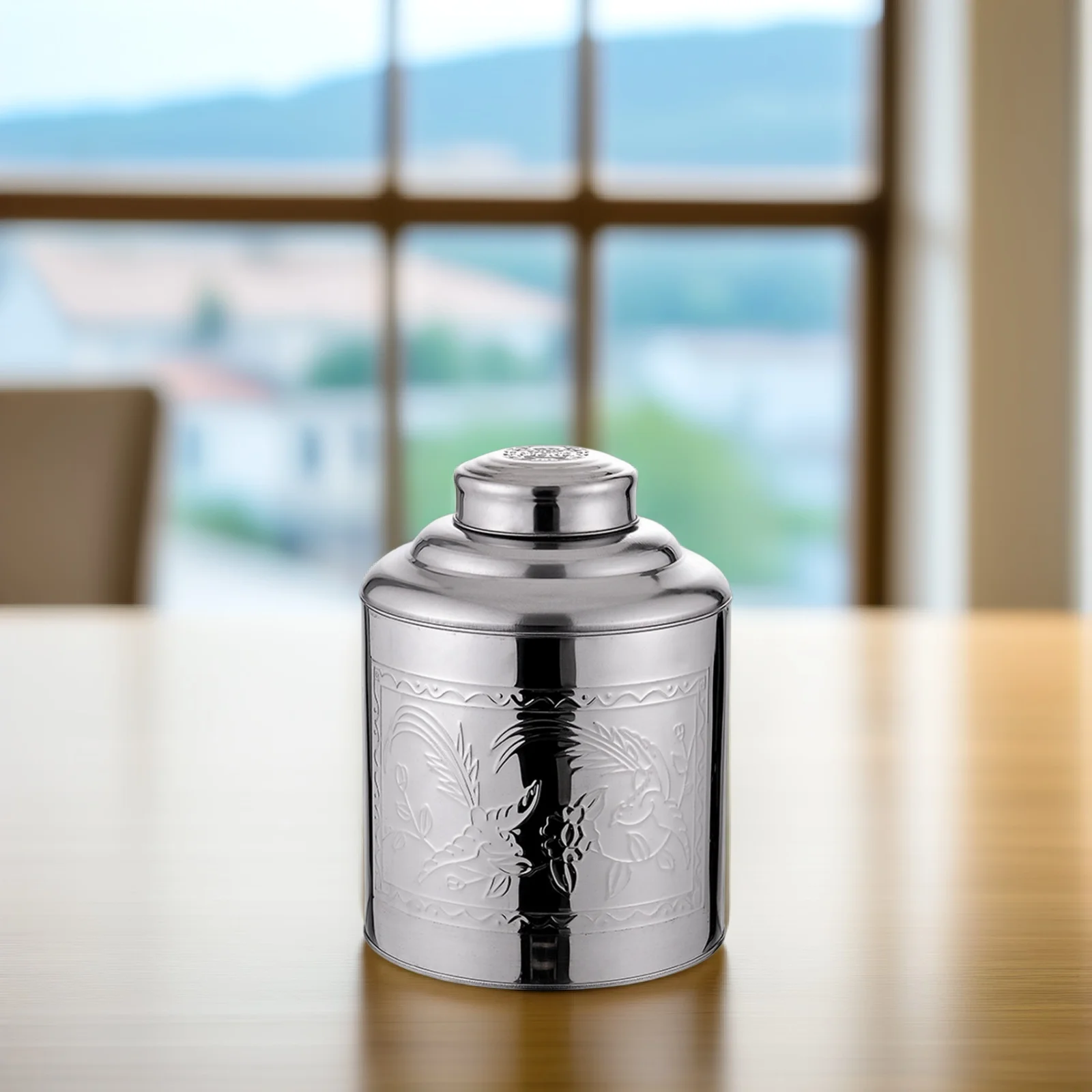 

Stainless Steel Canister 500g Airtight Portable Tea Box for Storing Tea Leaves Cereals Candies Honey Dustproof Container