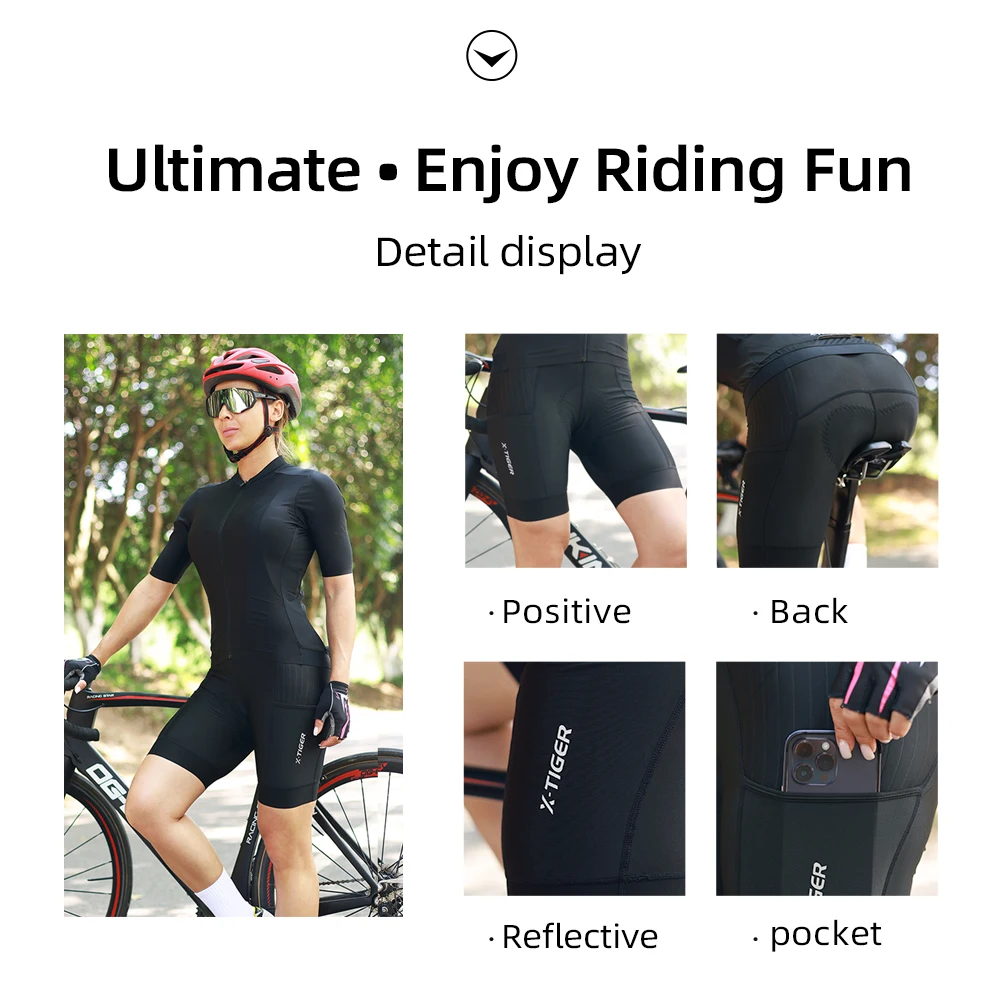 X-Tiger Cycling Shorts Bike Tights ST-MULTI Cushion Pro Lycra Bicycle Shorts Breathable Sports Women Mountain Road Biking Shorts