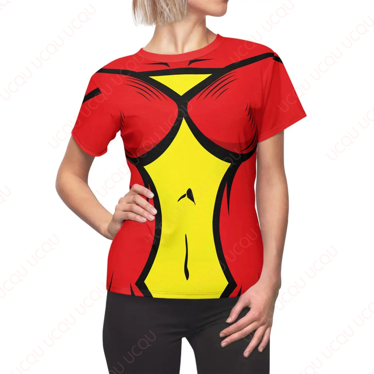 

Spider Lady Cosplay Comic-Con Character Outfits Summer Loose Outfit Hot Sale Faddish Casual T-shirt Adults And Children Dressed
