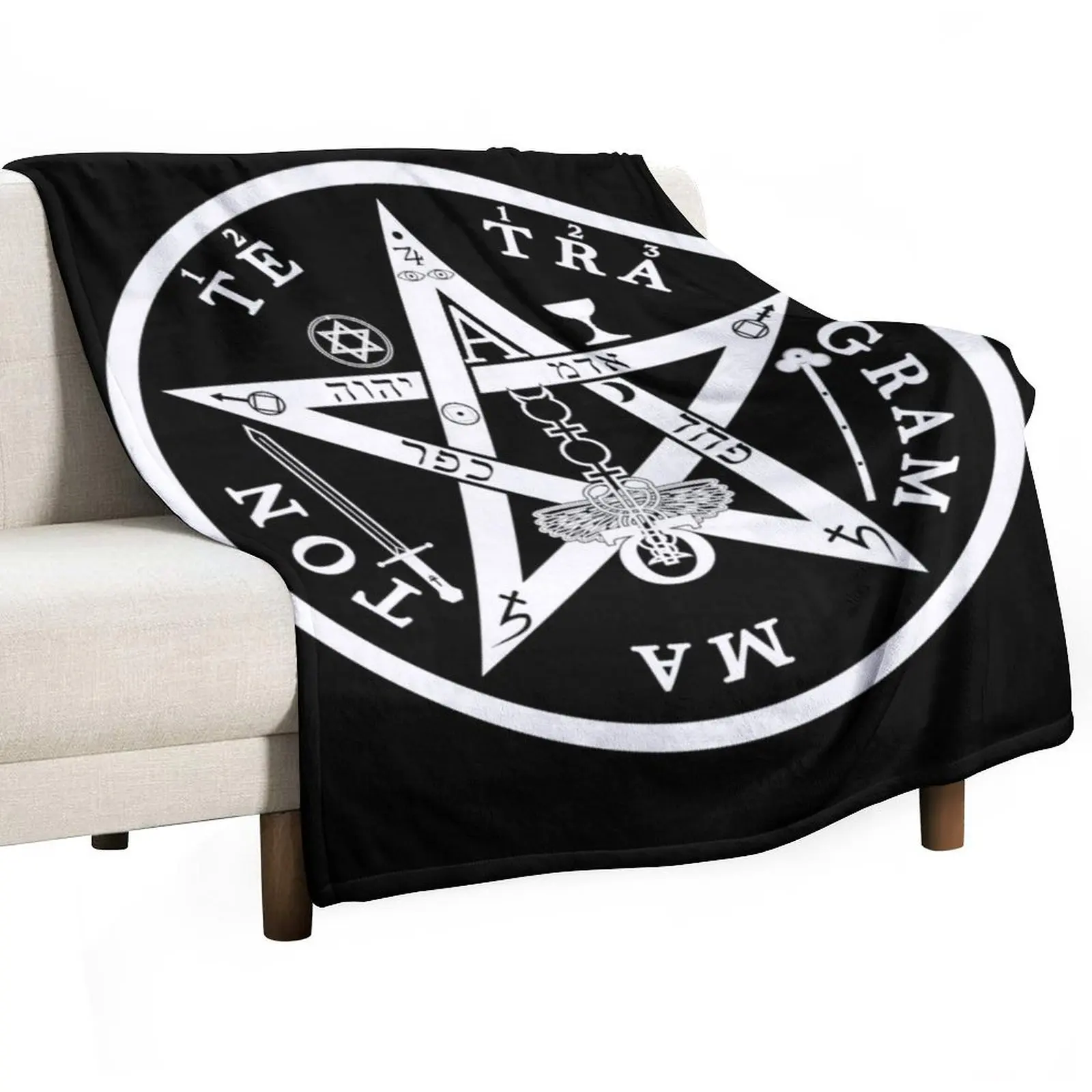 Tetragrammaton pentagram star Throw Blanket Cute Plaid Stuffeds Thermals For Travel Blankets