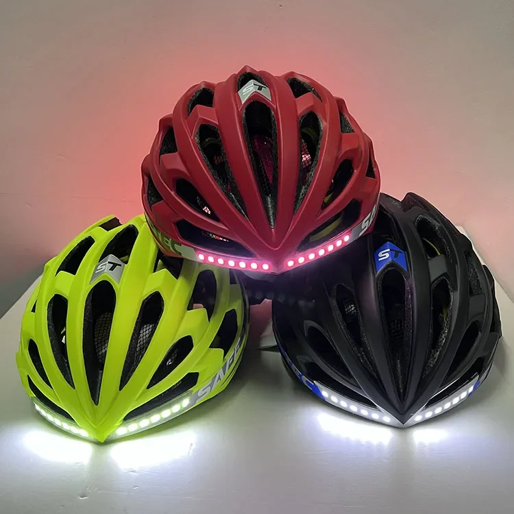 Bicicleta elétrica LED Light Controller, sem fio, azul, MTB, bicicleta de estrada, scooter, PC, capacete inteligente