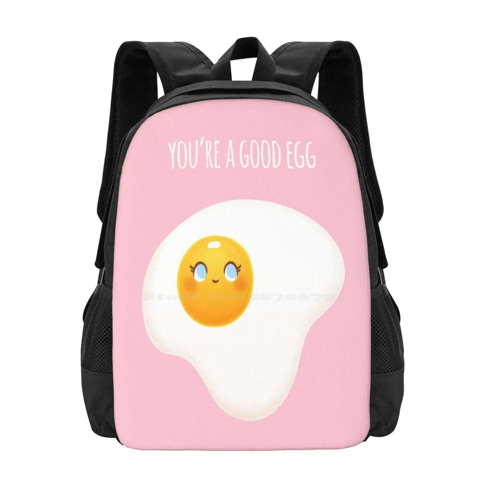 

You'Re A Good Egg New Arrivals Unisex Bags Student Bag Backpack Easter Good Eggs Cute Fried Pink Kawaii Doodlecarrot Breakfast