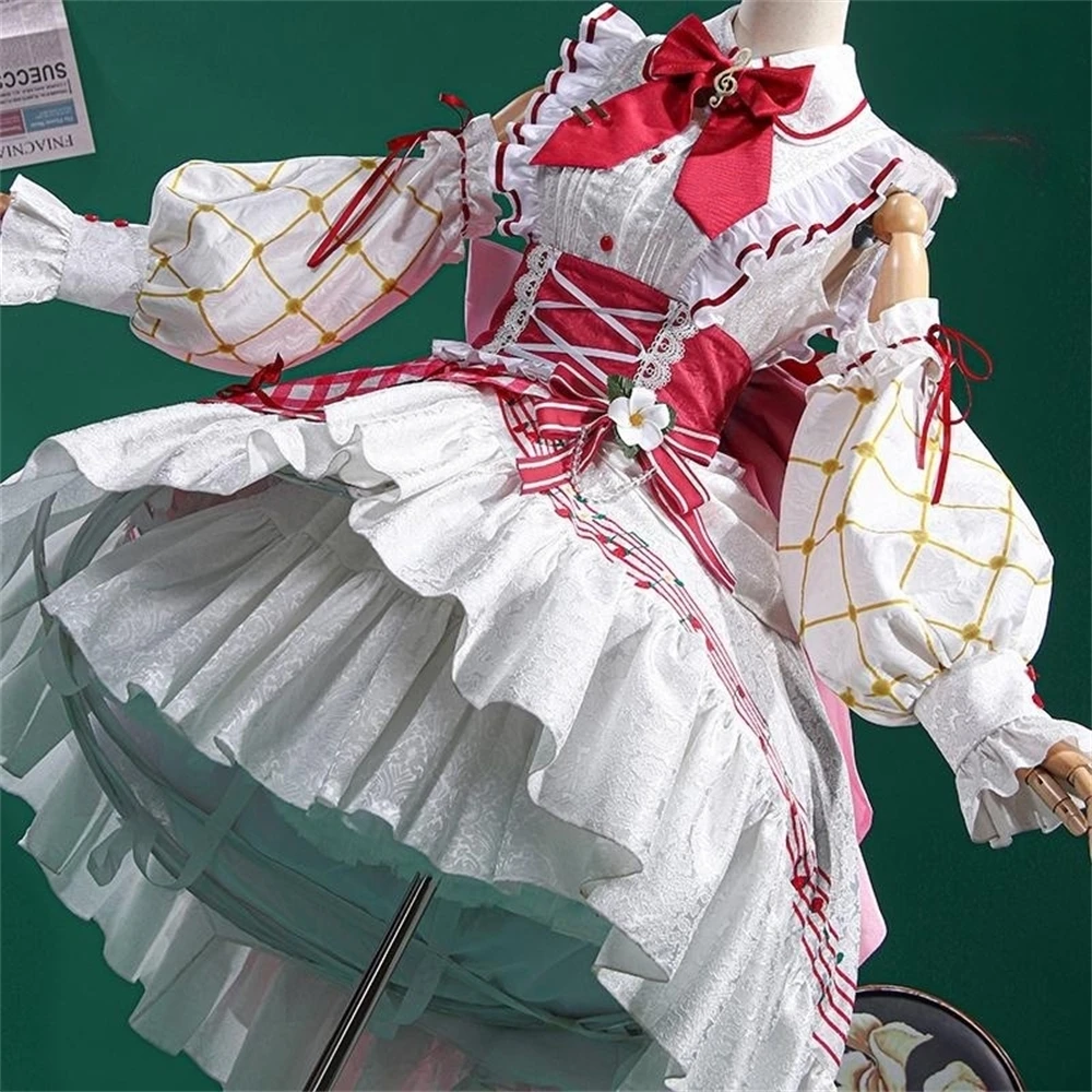 Miku 15th Anniversary Strawberry Dresses Cosplay Costume Woman Anime Miku Roleplay Sets Dress Miku Cosplay Clothes