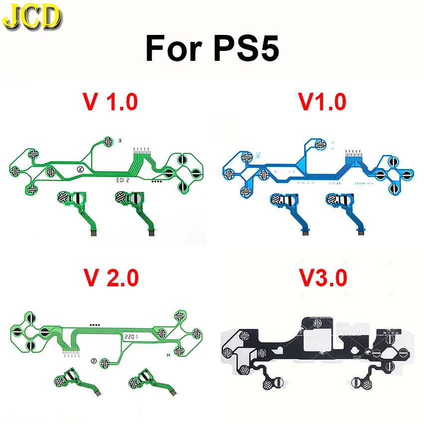 JCD For PS5 V1 V2 V3 Button Ribbon Circuit Board for Controller Conductive Film Keypad Flex Cable