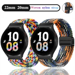22mm 20mm watch strap For Samsung Galaxy watch 6 5 4 3 Amazfit GTR Breathable woven adjustable nylon band For Huawei 4 GT3/2 pro